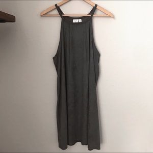 Suede tank dress